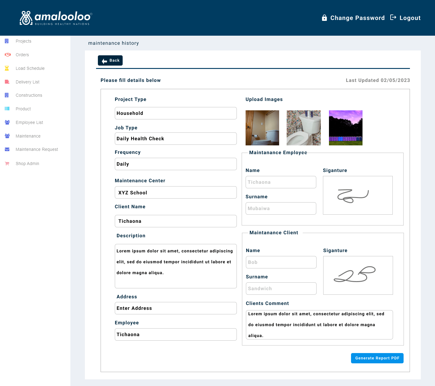 Amalooloo interface screen 2