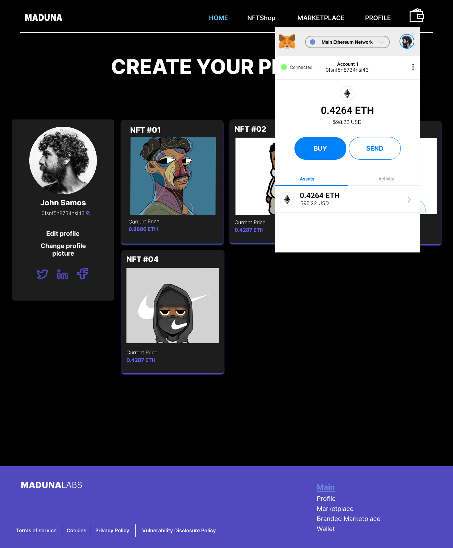 Maduna Labs interface screen 4